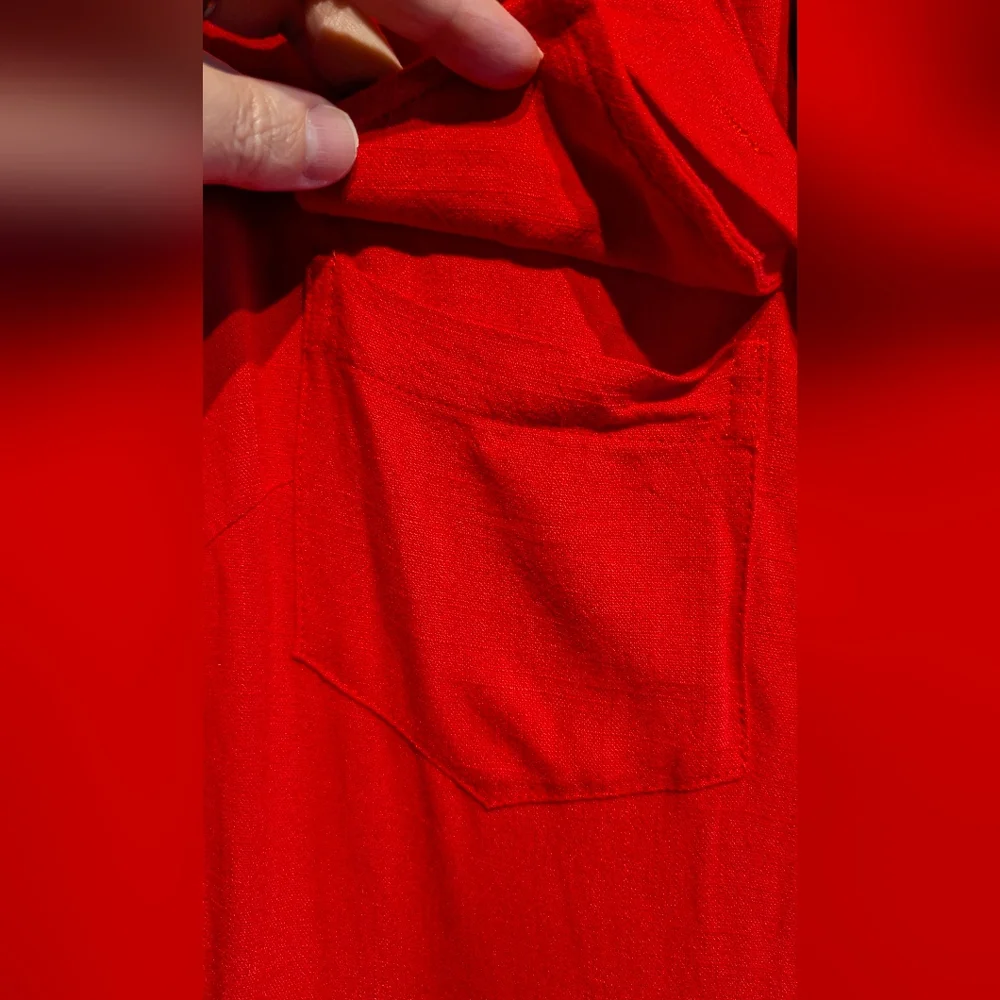 B1 NWT Oyrosy Elegant Red Pleated Maxi Dress - Size XS - Picture 8 of 9